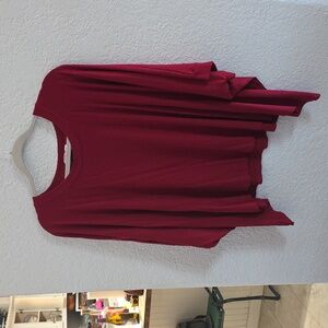 DD Design Dreamy Rib Boxy Top – Burgundy | Medium